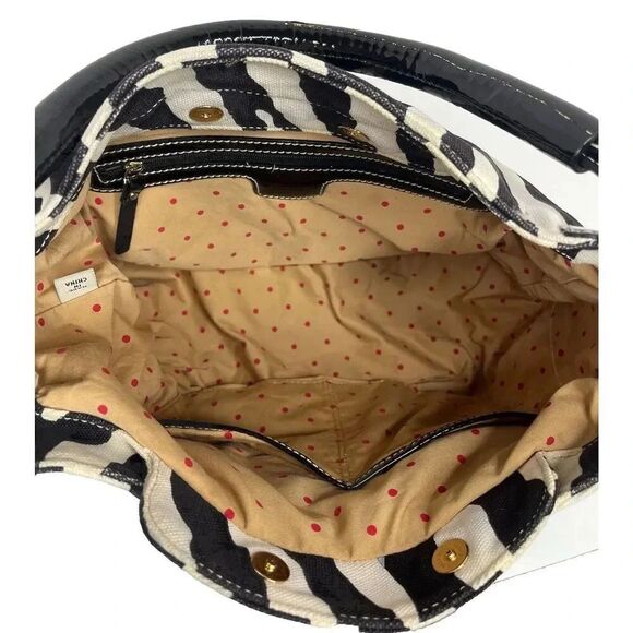 Kate Spade Y2K Zebra Print‎ Canvas Shoulder Bag - Picture 8 of 10